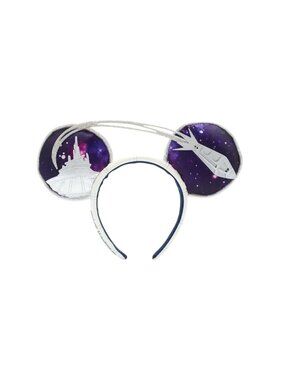 Disney Parks Mickey Mouse Main Attraction Space Mountain Ears Headband